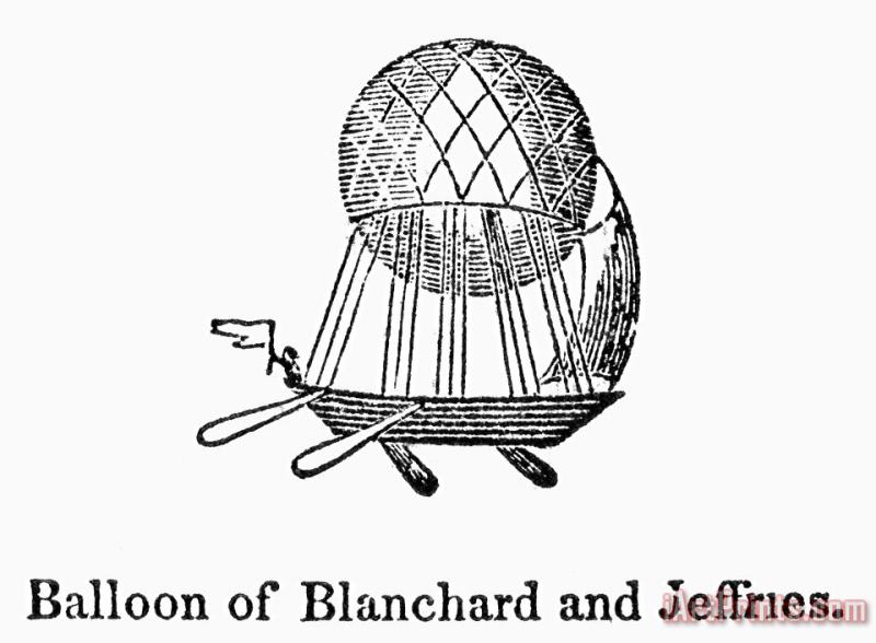 Blanchards Balloon painting - Others Blanchards Balloon Art Print
