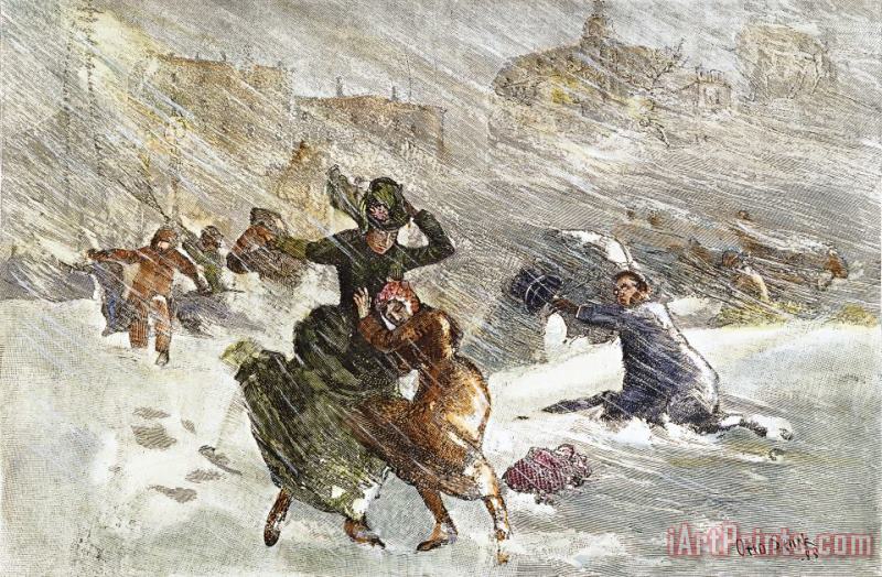 Blizzard Of 1888, Nyc painting - Others Blizzard Of 1888, Nyc Art Print
