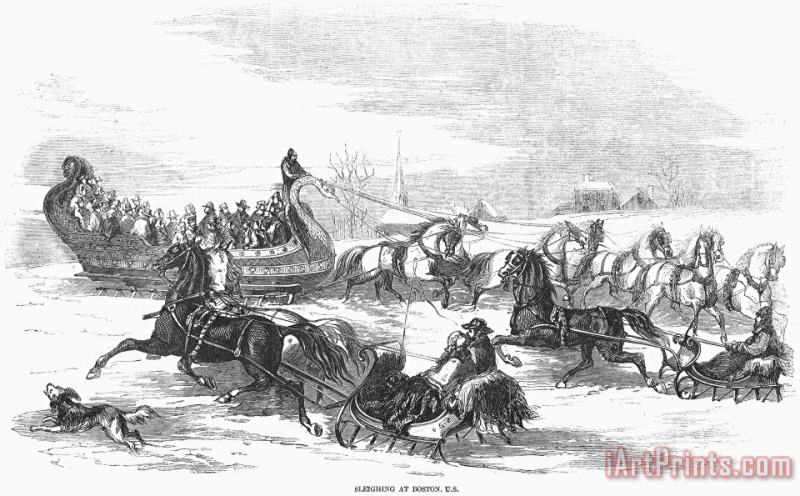 Others Boston: Sleighing, 1856 Art Painting