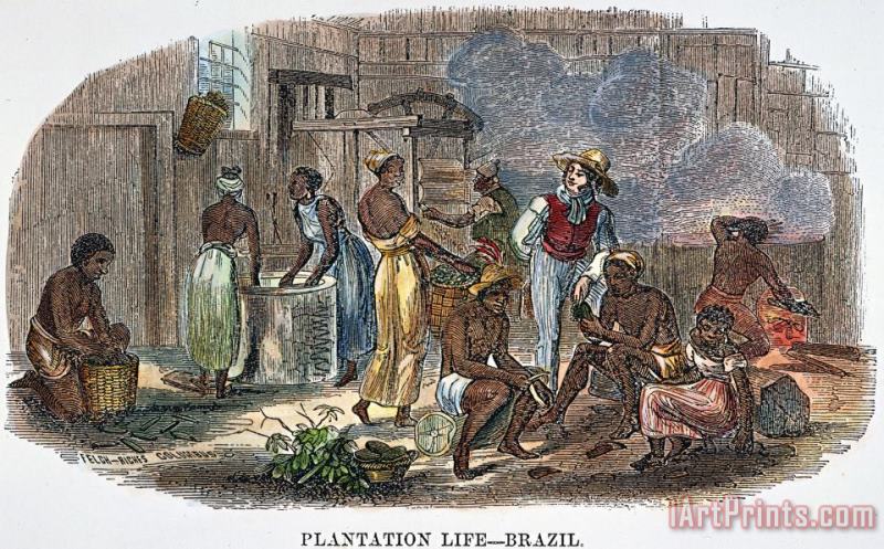 Brazil: Slavery, 1857 painting - Others Brazil: Slavery, 1857 Art Print