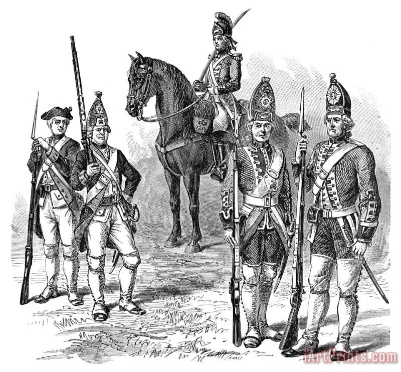 Others British & Hessian Soldiers Art Print
