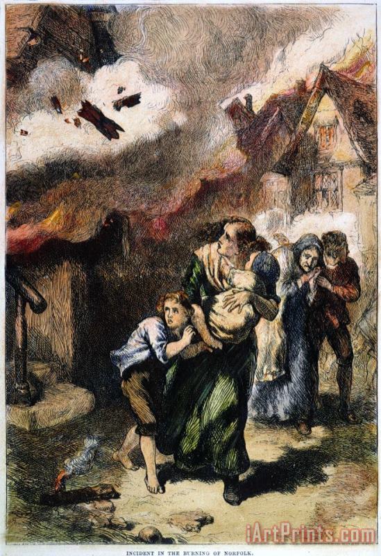 Burning Of Norfolk, 1776 painting - Others Burning Of Norfolk, 1776 Art Print