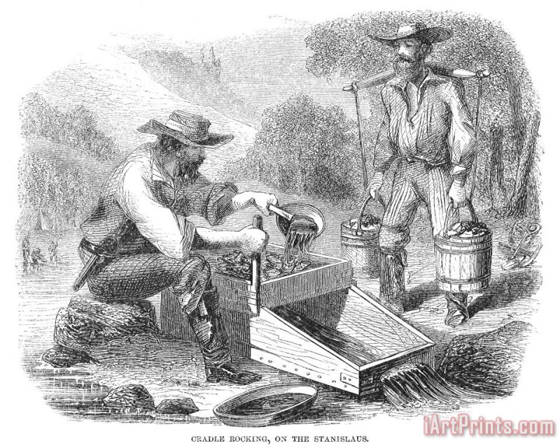 Others California Gold Rush, 1860 Art Painting