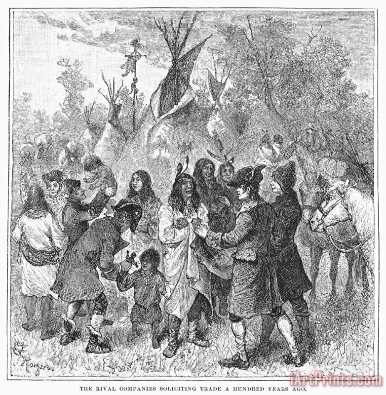 CANADA: FUR TRADE, c1780 painting - Others CANADA: FUR TRADE, c1780 Art Print