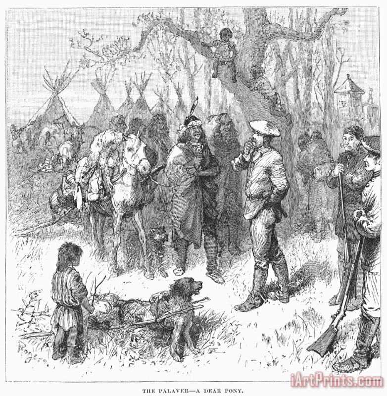 Canada: Fur Traders, 1879 painting - Others Canada: Fur Traders, 1879 Art Print