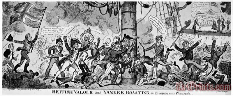 Others Cartoon: War Of 1812 Art Painting