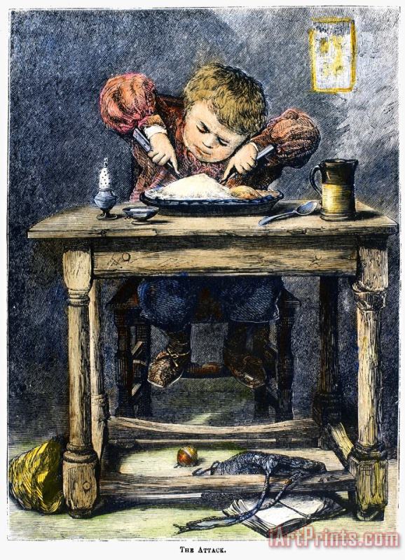 Others Child Eating, 1875 Art Print