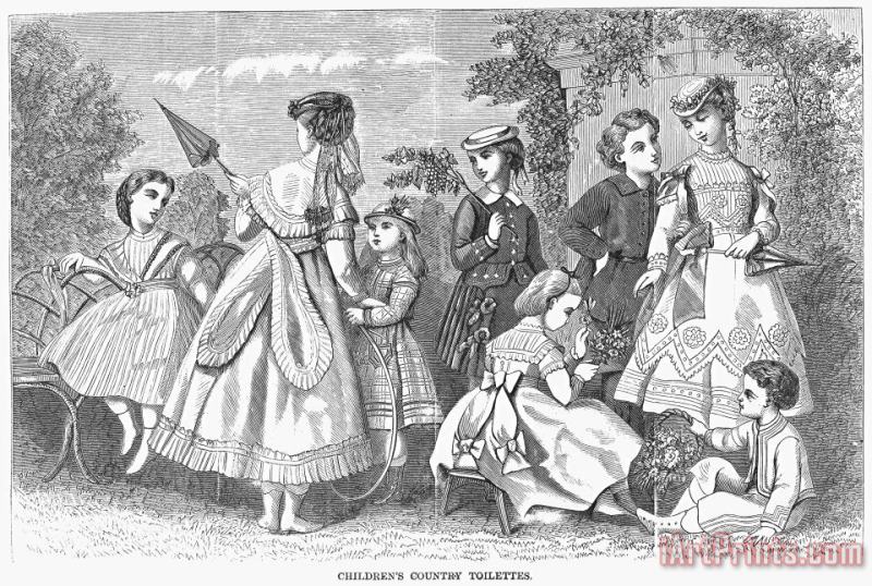 Childrens Fashion, 1868 painting - Others Childrens Fashion, 1868 Art Print