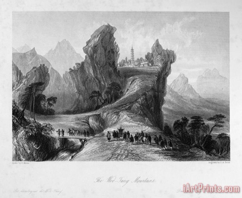 China: Mountains, 1843 painting - Others China: Mountains, 1843 Art Print