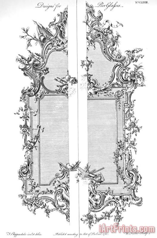Others Chippendale Mirror, 1762 Art Painting