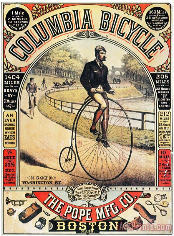 Others Columbia Bicycles Poster Art Print