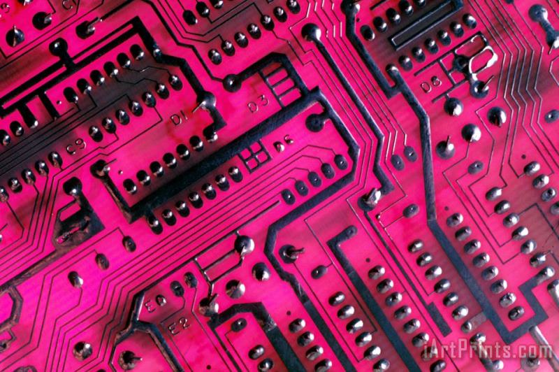 Others Computer Circuit Board Art Print