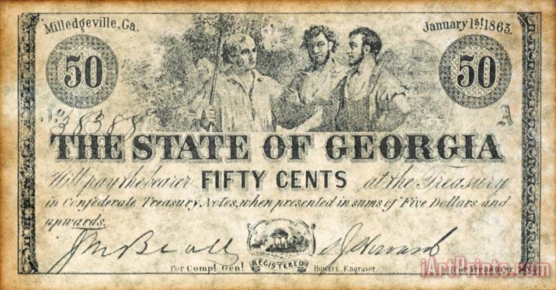 Others Confederate Currency Art Painting