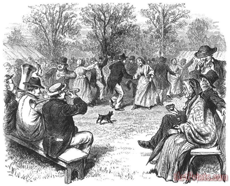 Others COUNTRY DANCE, c1870 Art Painting