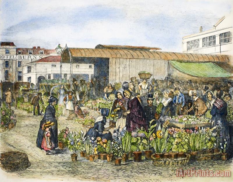 Covent Garden, 1848 painting - Others Covent Garden, 1848 Art Print