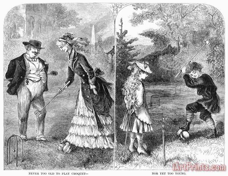 Others Croquet, 1873 Art Painting