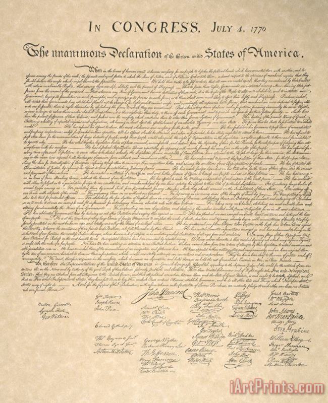 Declaration Of Independence painting - Others Declaration Of Independence Art Print