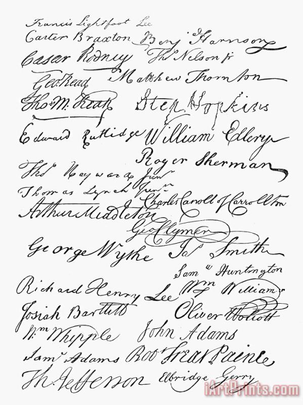 Others Declaration: Signatures Art Print