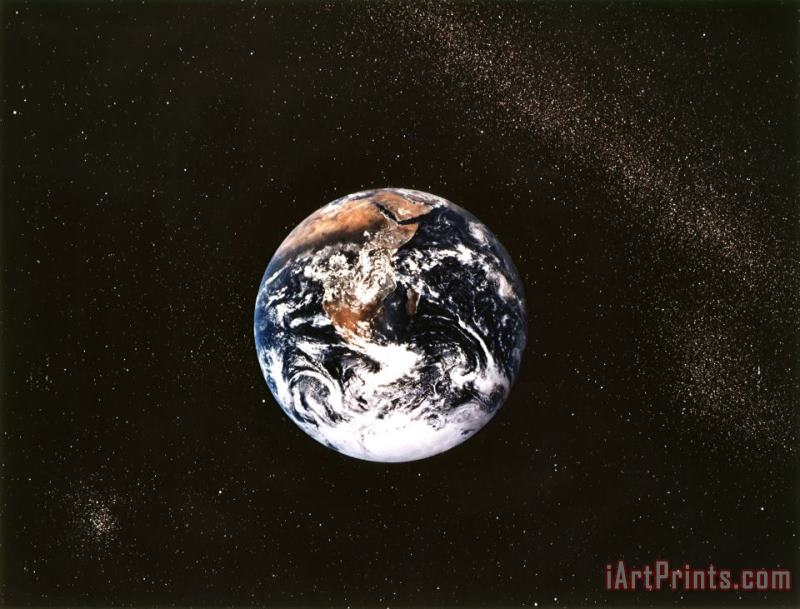 Others Earth Seen From Apollo 17 Africa And Antarctica Visible Art Print