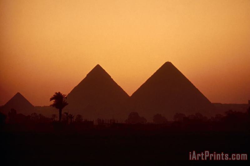 Egypt: Giza Pyramids painting - Others Egypt: Giza Pyramids Art Print