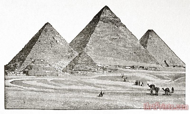 Egypt: Pyramids At Giza painting - Others Egypt: Pyramids At Giza Art Print