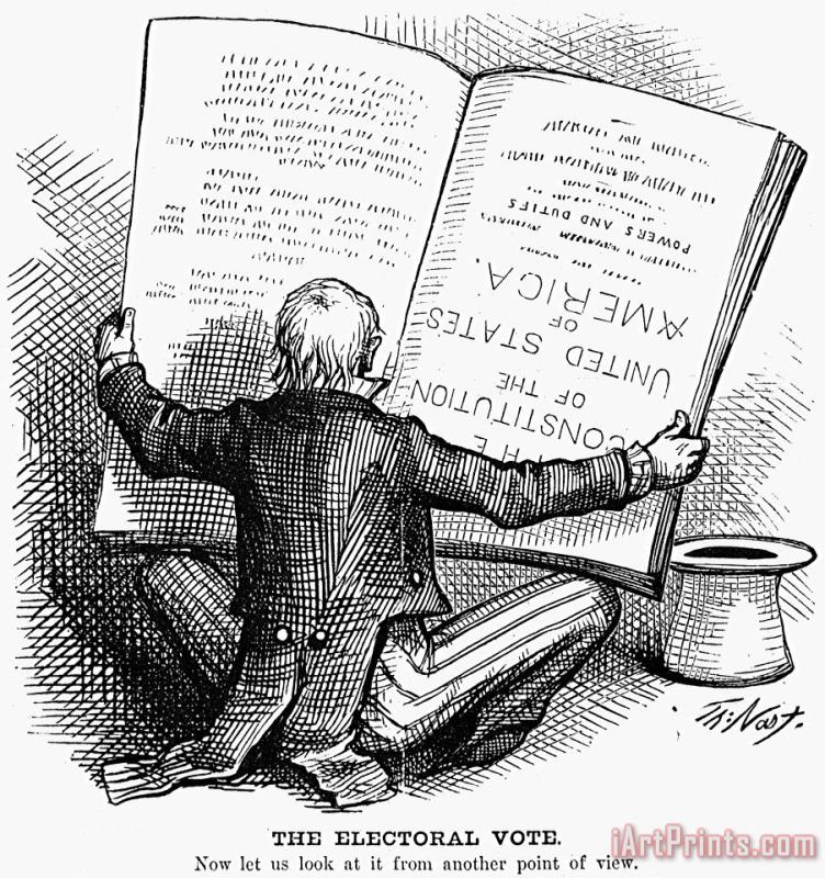 Election Cartoon, 1876 painting - Others Election Cartoon, 1876 Art Print