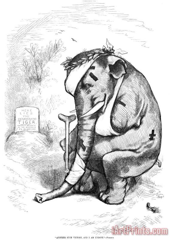 Election Cartoon, 1877 painting - Others Election Cartoon, 1877 Art Print