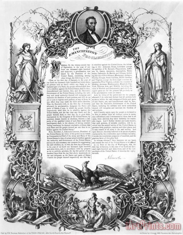 Emancipation Proclamation painting - Others Emancipation Proclamation Art Print
