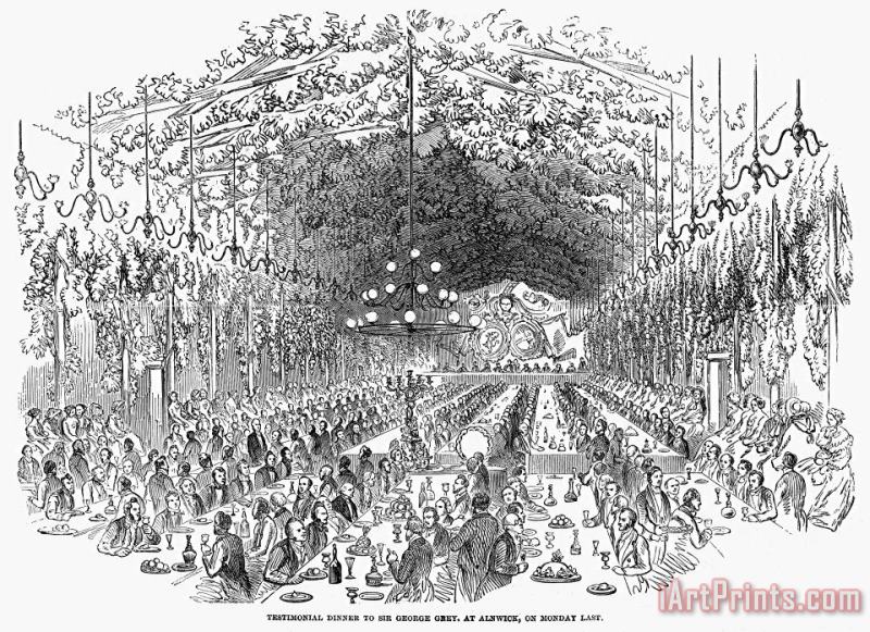 England: Banquet, 1853 painting - Others England: Banquet, 1853 Art Print