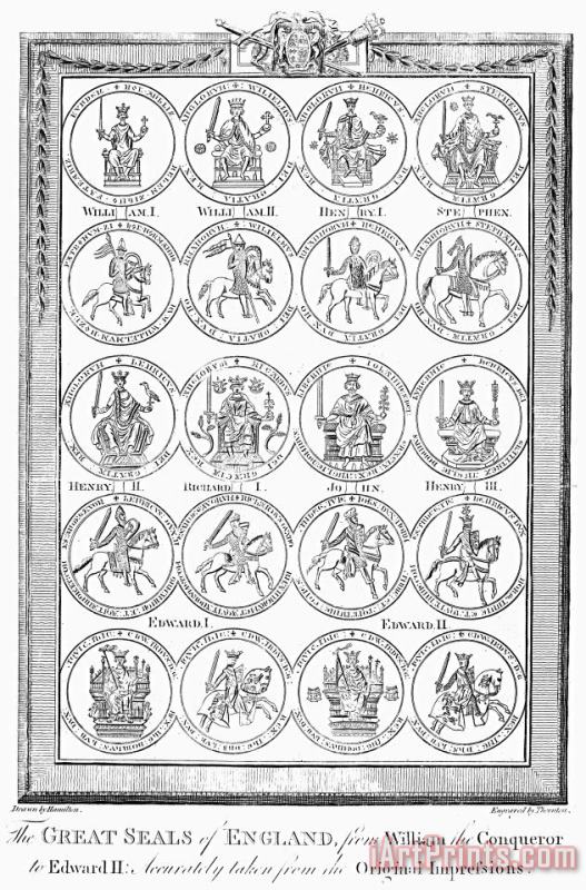 England: Royal Seals painting - Others England: Royal Seals Art Print