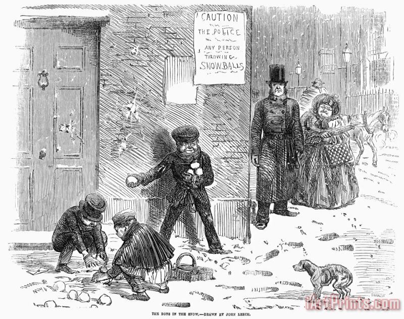 England: Winter, 1855 painting - Others England: Winter, 1855 Art Print