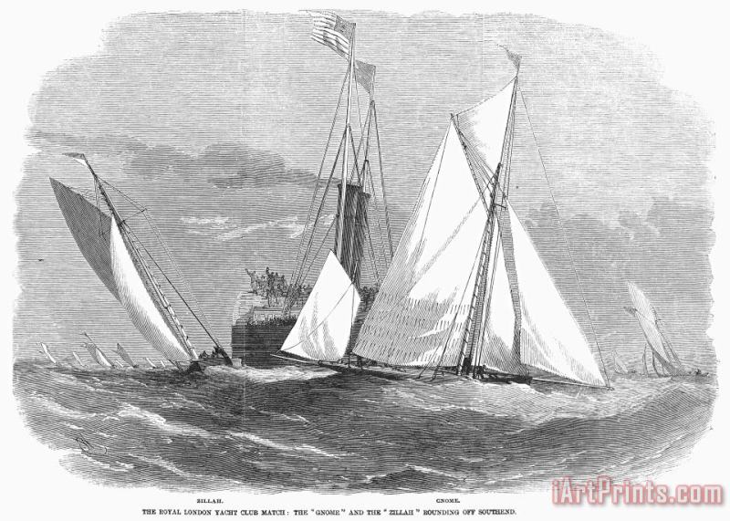 England: Yacht Race, 1858 painting - Others England: Yacht Race, 1858 Art Print