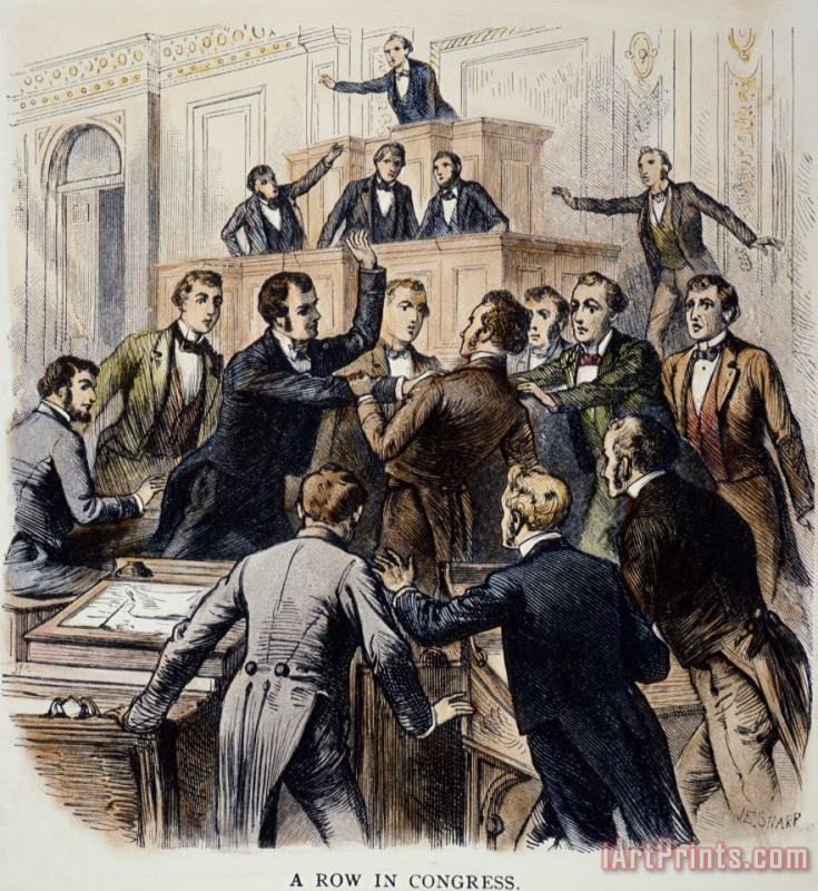 Fight In Congress, 1851 painting - Others Fight In Congress, 1851 Art Print