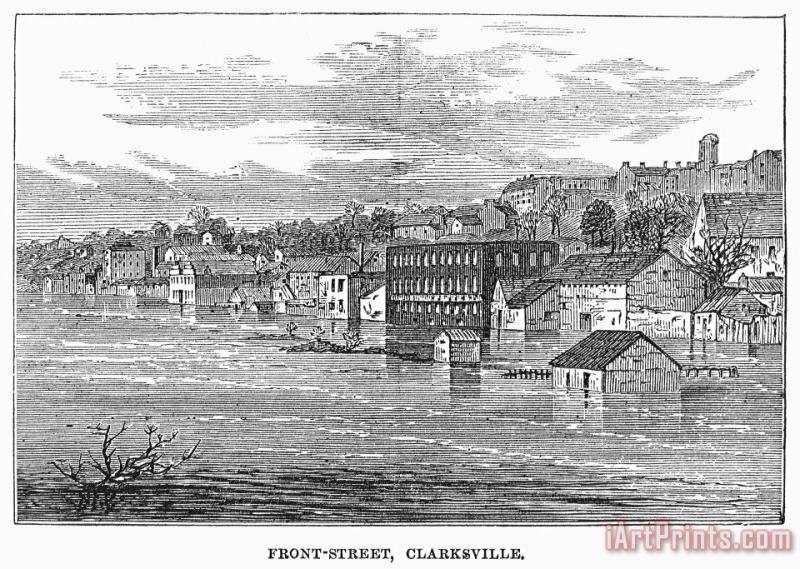 Others Flood: Clarksville, 1874 Art Painting