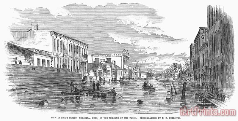 Others Floods: Marietta, 1860 Art Print