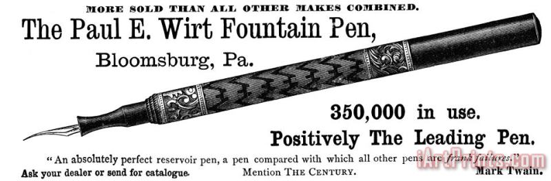 Others Fountain Pen, 1890 Art Painting
