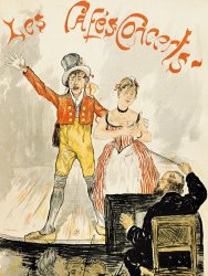 Others France Paris Poster Of Stage Performance At Cafe Chantant painting