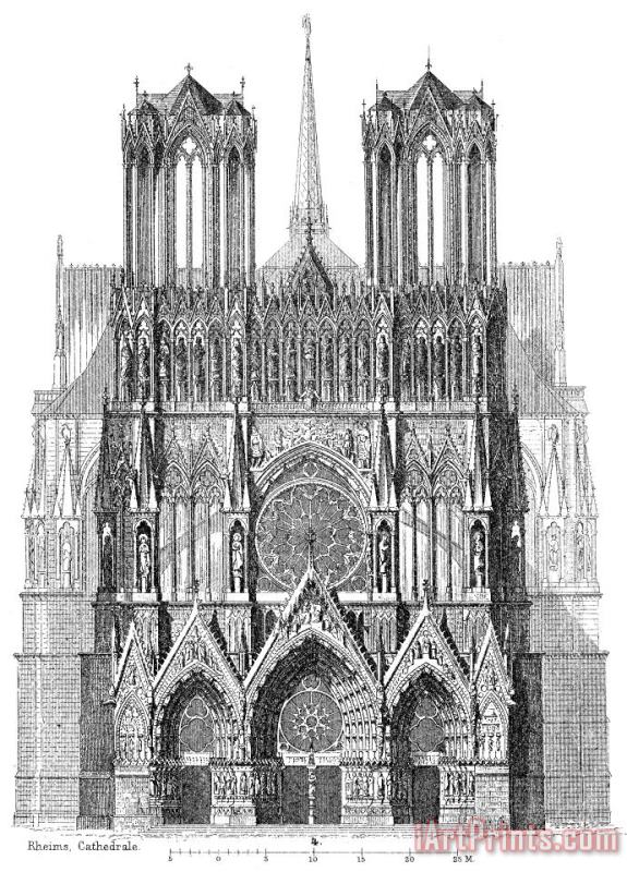 Others France: Reims Cathedral Art Print