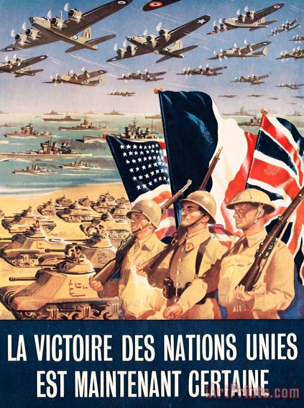 Others French Propaganda Poster Published In Algeria From World War II 1943 Art Painting