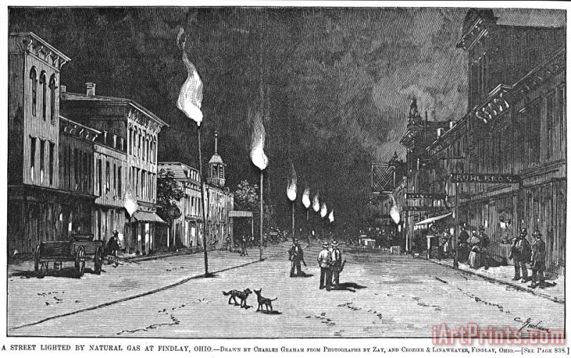 Gas Lights, 1885 painting - Others Gas Lights, 1885 Art Print