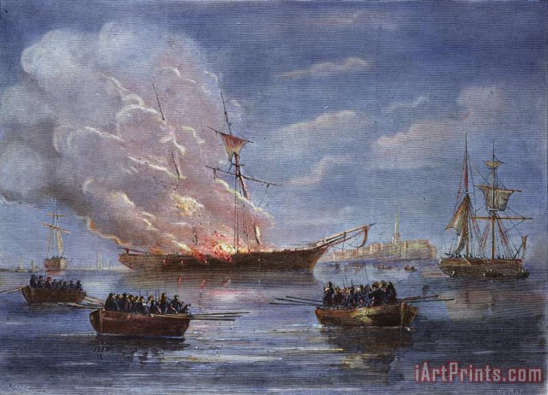 Others Gaspee Burning, 1772 Art Painting