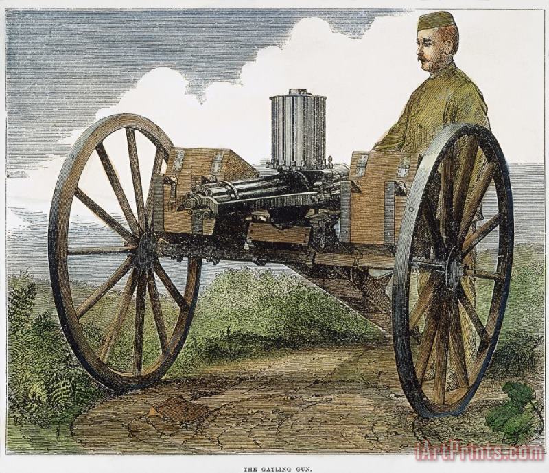 Gatling Gun, 1872 painting - Others Gatling Gun, 1872 Art Print