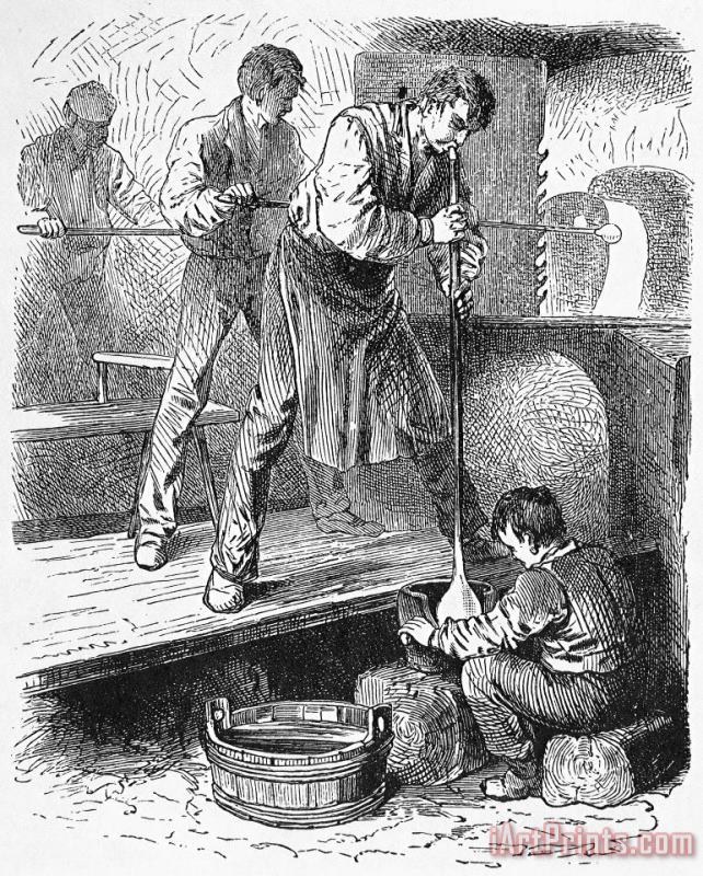 Glassworker, 19th Century painting - Others Glassworker, 19th Century Art Print