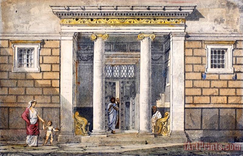 Greece: Entrance Of House painting - Others Greece: Entrance Of House Art Print