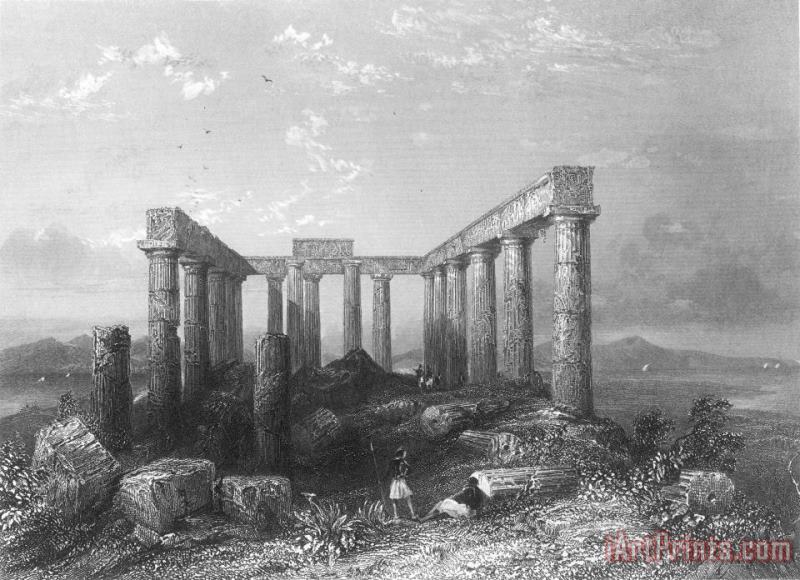Greece: Temple Ruins painting - Others Greece: Temple Ruins Art Print