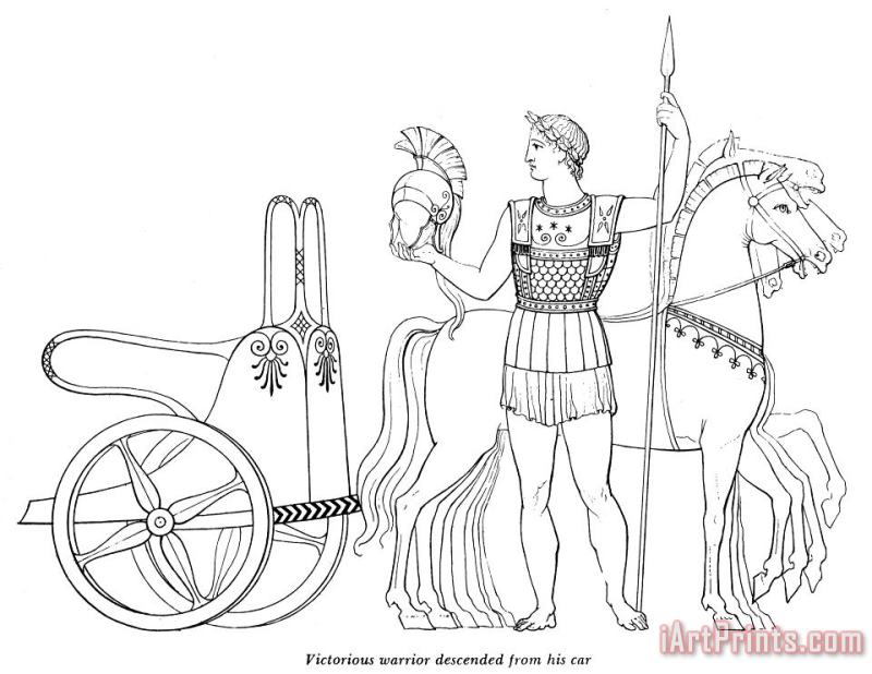 Others Greek Chariot Art Print