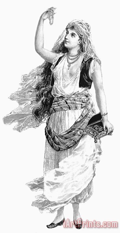 Others HAREM WOMAN. 19th CENTURY Art Print