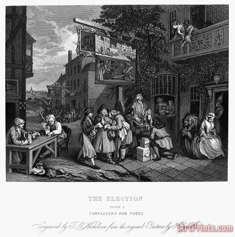Hogarth: Election painting - Others Hogarth: Election Art Print