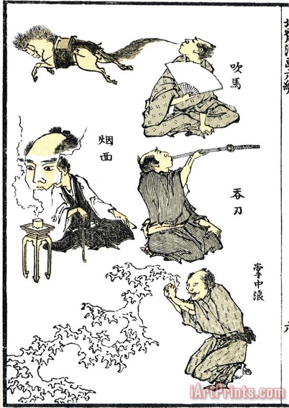 Hokusai: Manga, 1819 painting - Others Hokusai: Manga, 1819 Art Print