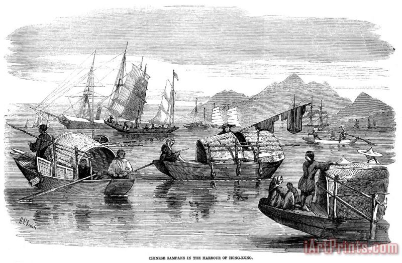 Hong Kong: Harbor, 1857 painting - Others Hong Kong: Harbor, 1857 Art Print